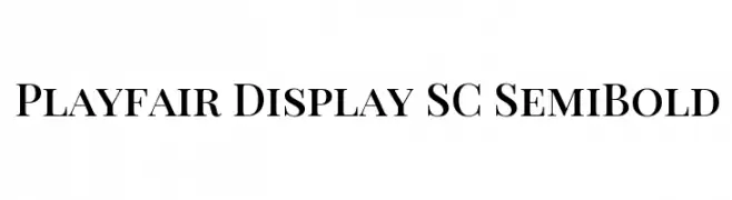 Playfair Display SC SemiBold  Fuentes Gratis Descargar