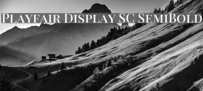 Playfair Display SC SemiBold Font examples