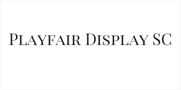 Playfair Display SC Logo