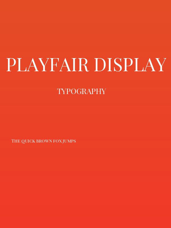 Playfair Display SC Poster