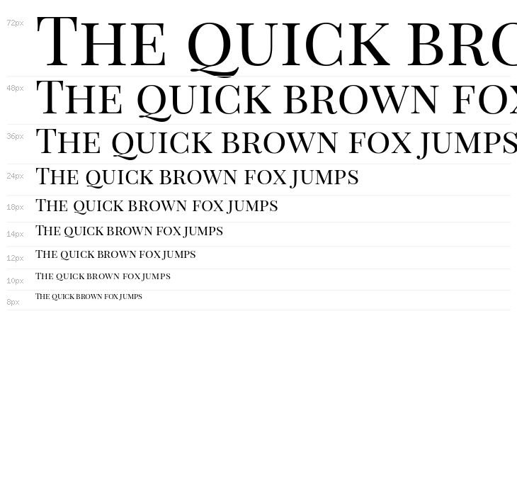 Playfair Display SC Waterfall