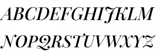 Playfair Display SemiBold Italic फ़ॉन्ट अपरकेस
