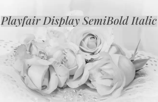 Playfair Display SemiBold Italic Font examples