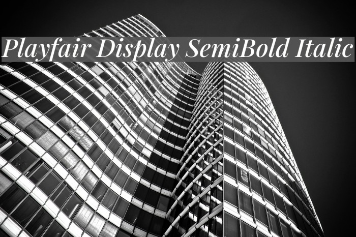 Playfair Display SemiBold Italic Font examples