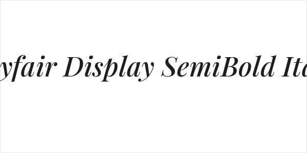 Playfair Display SemiBold Italic Logo