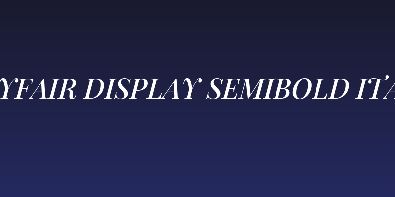 Playfair Display SemiBold Italic Social Header