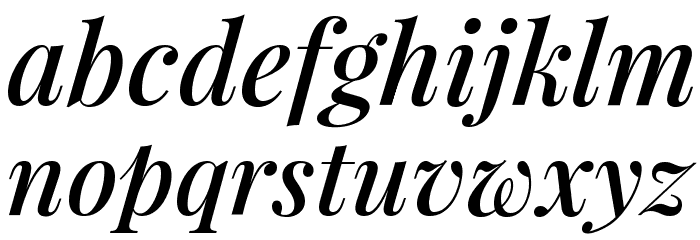 Playfair Display SemiBold Italic Font LOWERCASE