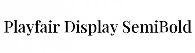 Playfair Display SemiBold  Descarca Fonturi Gratis
