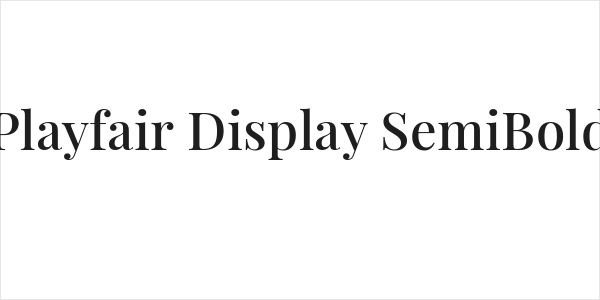 Playfair Display SemiBold Logo