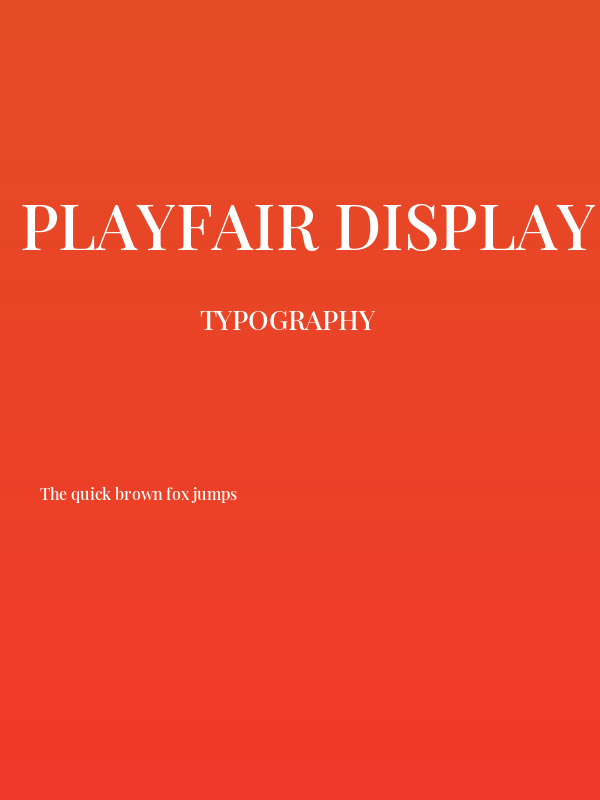 Playfair Display SemiBold Poster