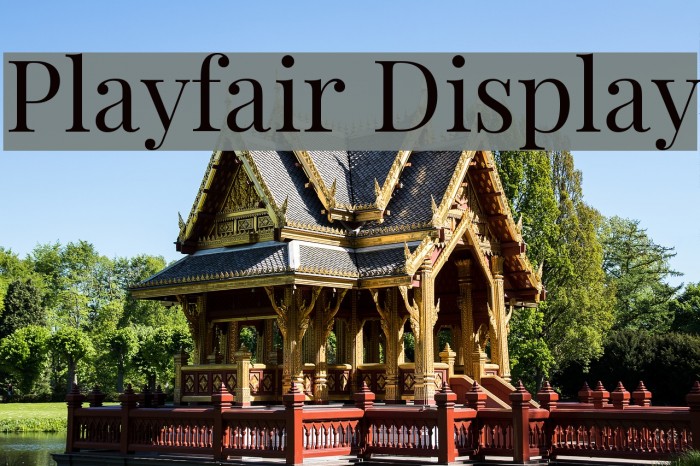 Playfair Display Font examples