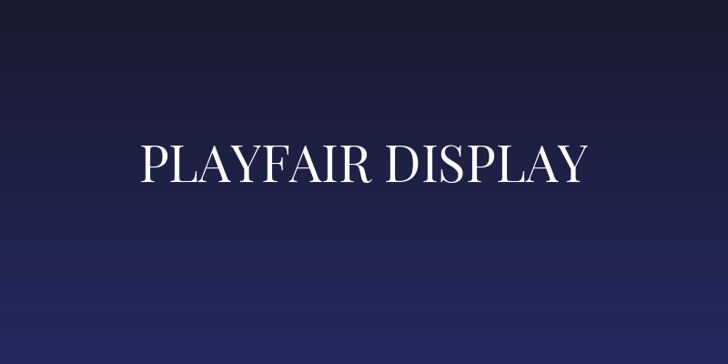 Playfair Display Social Header