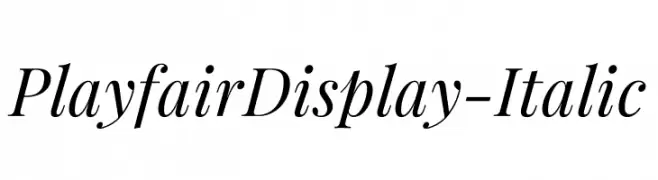 PlayfairDisplay-Italic  font caratteri gratis