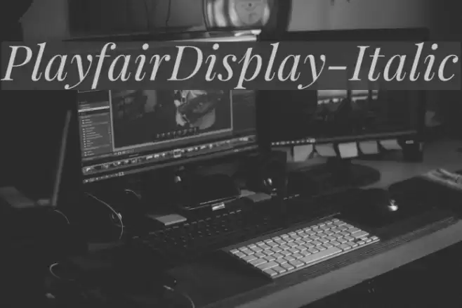 PlayfairDisplay-Italic Fonte examples