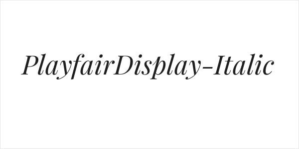 PlayfairDisplay-Italic Logo