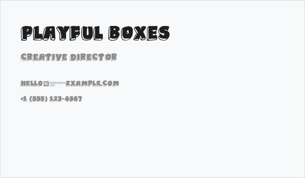 Playful Boxes Business Card