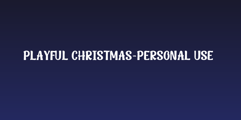 Playful Christmas-Personal Use  Social Header