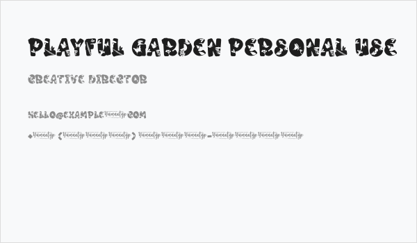 Playful Garden Personal Use Business Card