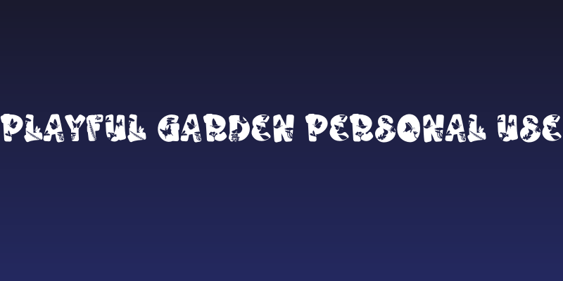 Playful Garden Personal Use Social Header
