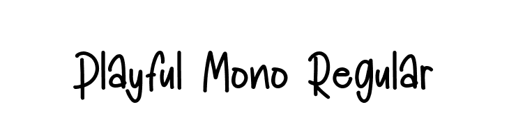 Playful Mono Regular  font caratteri gratis