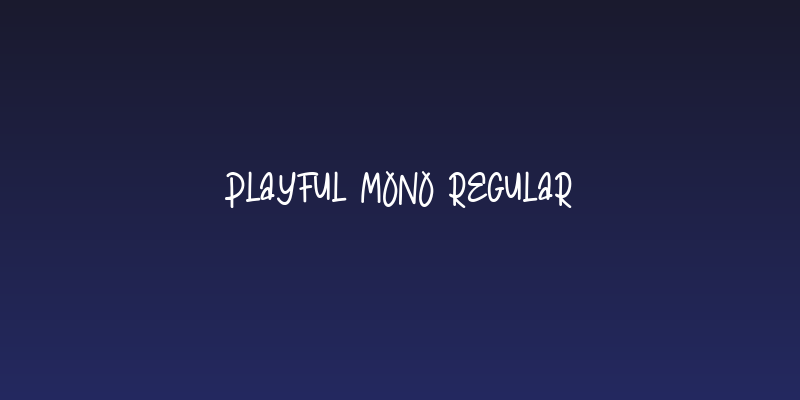 Playful Mono Regular Social Header