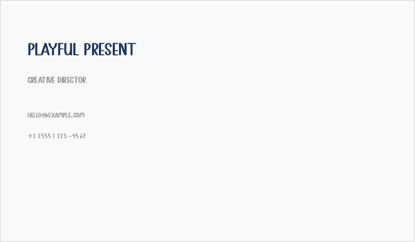 Playful Present Business Card