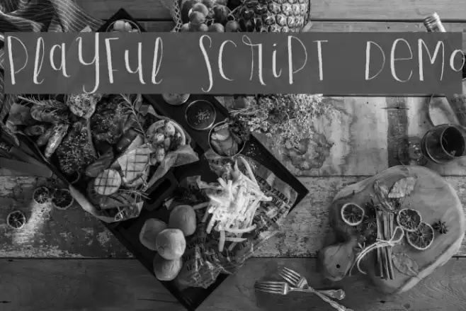 Playful Script Demo Font examples