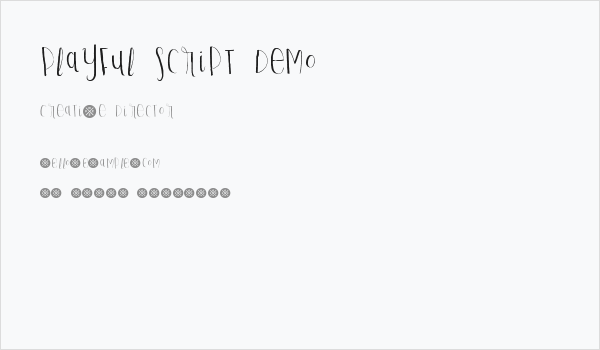 Playful Script Demo Business Card