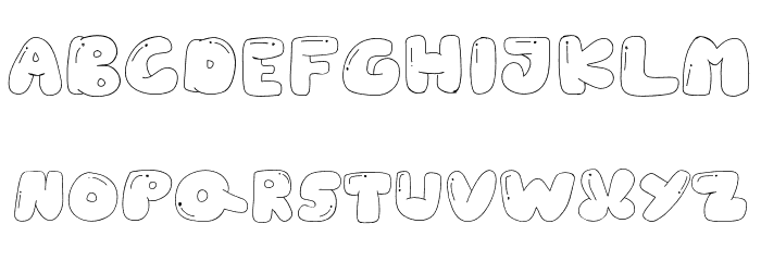 Playful Swollen Font UPPERCASE
