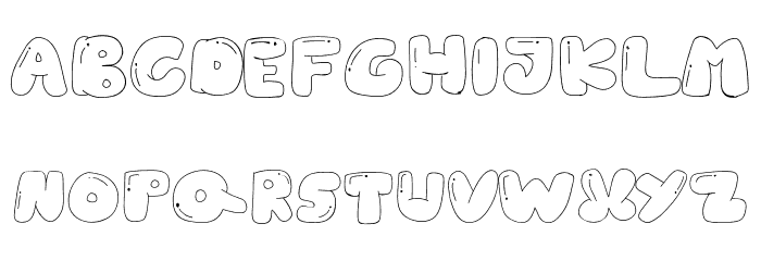 Playful Swollen Font LOWERCASE