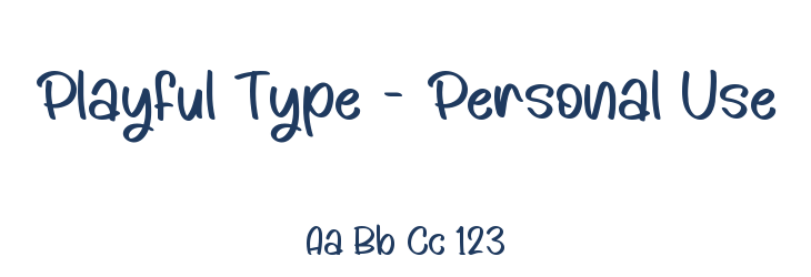 Playful Type - Personal Use Font Preview