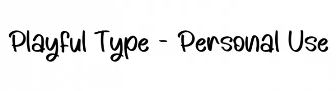 Playful Type - Personal Use フォント