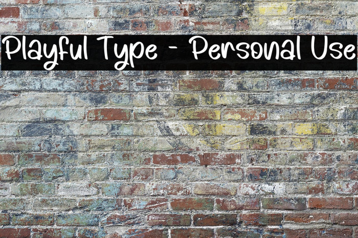Playful Type - Personal Use Example 2