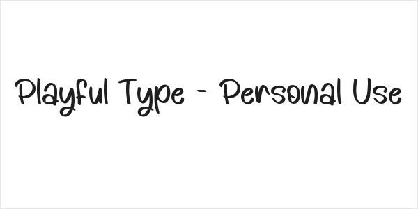 Playful Type - Personal Use Logo