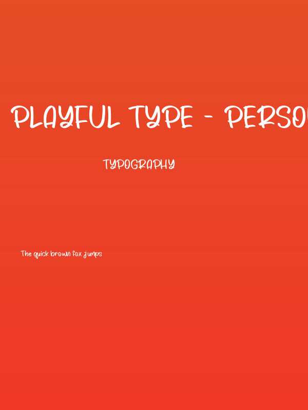 Playful Type - Personal Use Poster