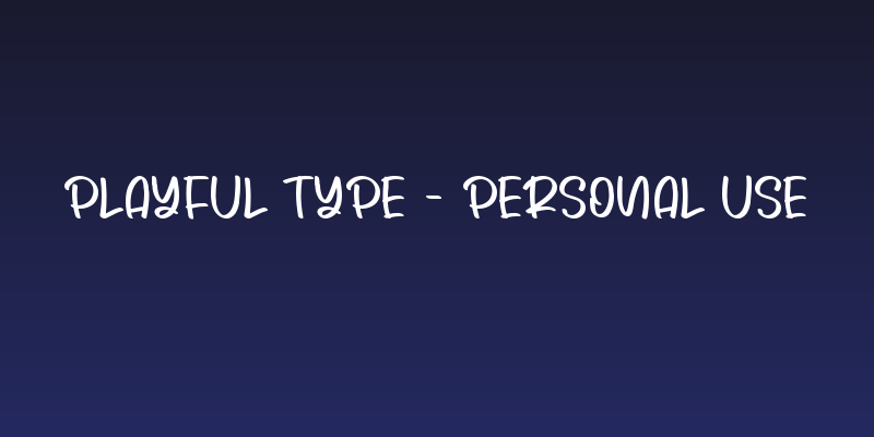 Playful Type - Personal Use Social Header