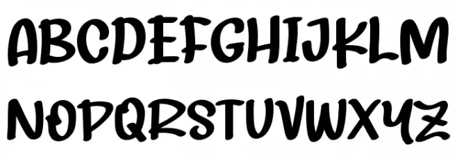 Playful Yellow - Personal Use Font UPPERCASE