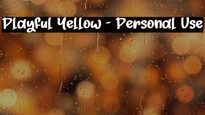 Playful Yellow - Personal Use Example 3
