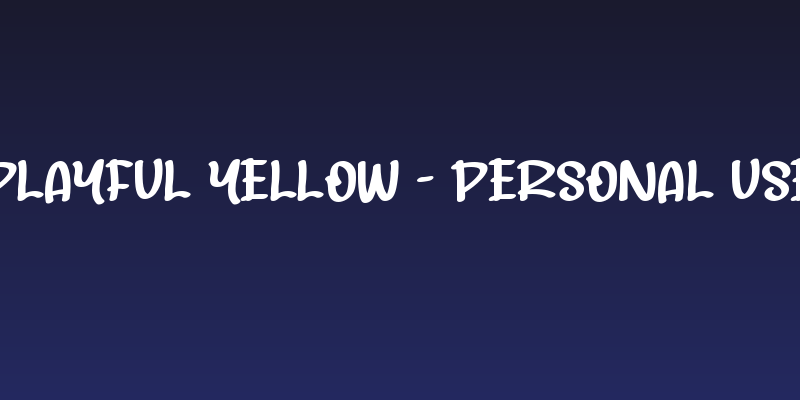 Playful Yellow - Personal Use Social Header