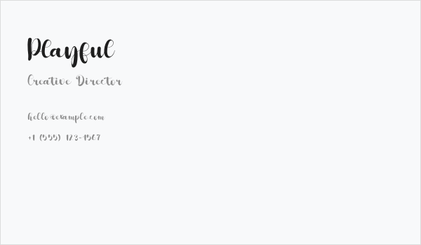 Playful Business Card