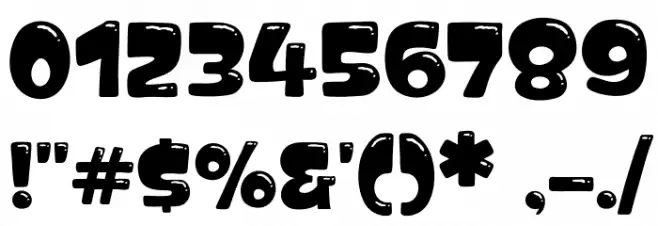 Playgum Шрифта ДРУГИЕ символов