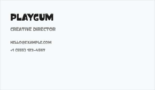 Playgum Business Card