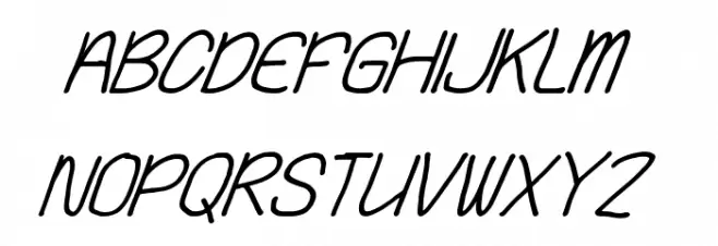 Playing Bumb Italic 字体 大写