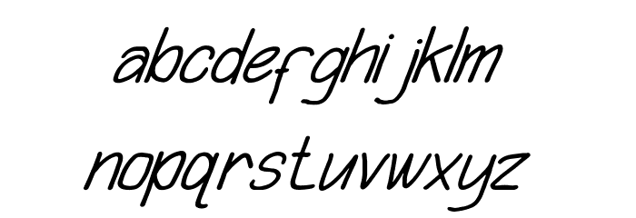 Playing Bumb Italic Font LOWERCASE