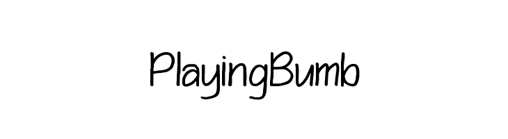 Playing Bumb Шрифта