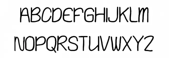 Playing Bumb Font Litere mari