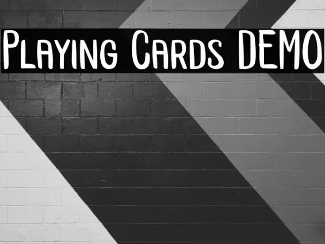 Playing Cards DEMO Font examples
