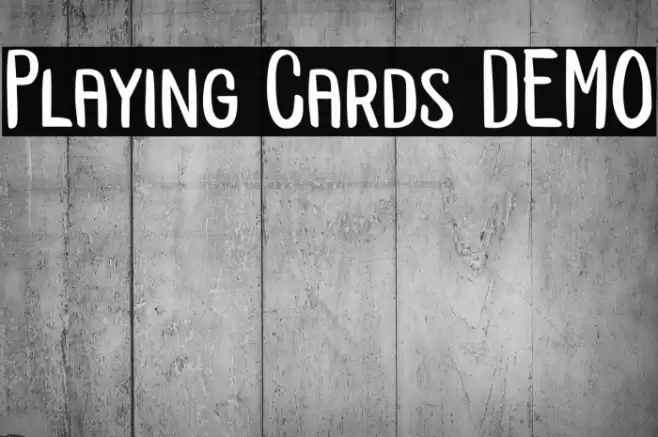 Playing Cards DEMO Font examples