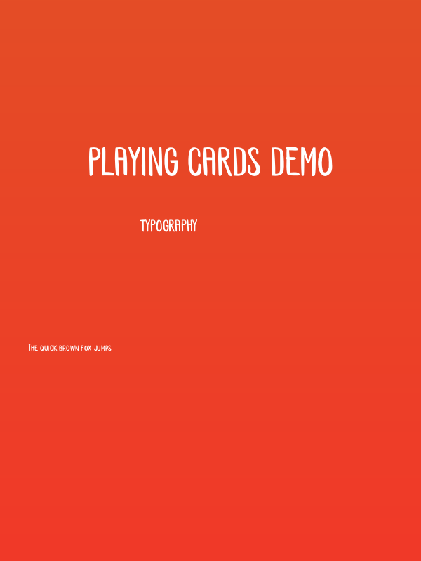 Playing Cards DEMO Poster