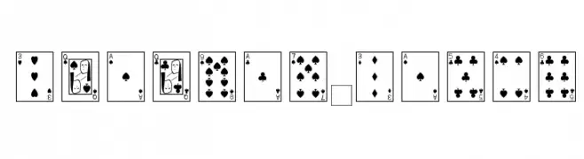 Playing Cards  les polices de caractères gratuit tlcharger